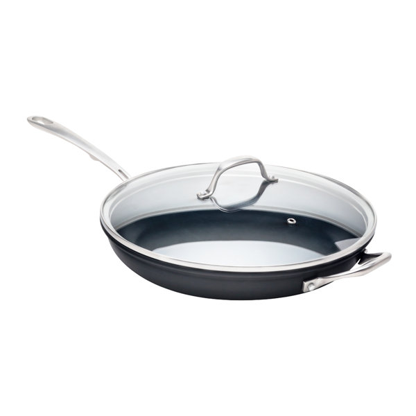 Kitchara HardAnodized Aluminum Non Stick 12'' 2 Piece Frying Pan